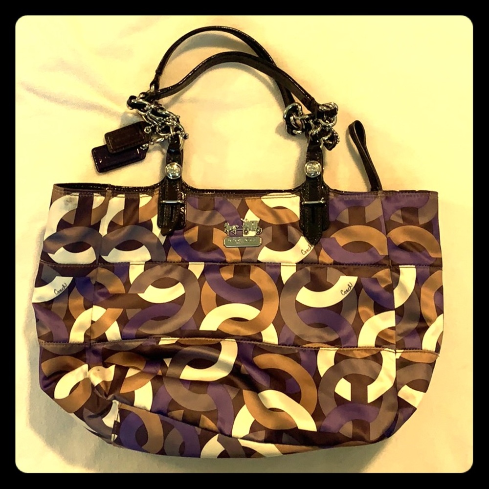 Purple and brown Coach purse